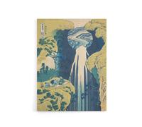 Artery8 Hokusai Amida Waterfall Japanese Canvas Wall Art Print | Size: W24" x H32" Artery8 Multicolor W24" x H32"