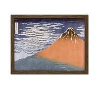 Artery8 Hokusai Clear Weather Southerly Wind Mount Fuji Artwork Framed Wall Art Print 18X24 Inch