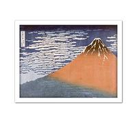 Artery8 Hokusai Clear Weather Southerly Wind Mount Fuji Artwork Framed Wall Art Print 18X24 Inch