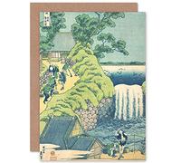 Artery8 Hokusai Falls at Aoigaoka in the Eastern Capital Sealed Greeting Card Plus Envelope Blank inside