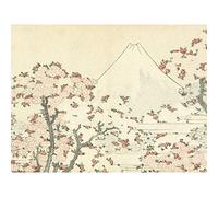 Artery8 Hokusai Fuji And Cherry Blossom Japanese Painting Large Wall Art Poster Print Thick Paper 18X24 Inch