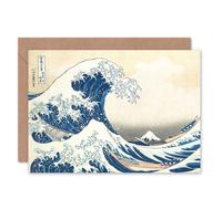 Artery8 Hokusai Great Wave Off-Kanagawa Mount Fuji Ukiyo E Card Artery8 Multicolor