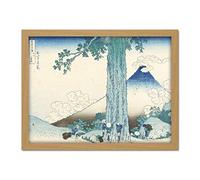 Artery8 Hokusai Mishima Mountain Pass Kai Province Japanese Artwork Framed Wall Art Print 18X24 Inch