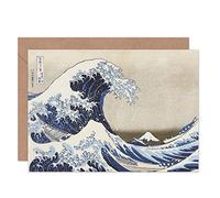 Artery8 Hokusai Under Wave Kanagawa 36 Views Mount Fuji Fine Art Greeting Card Plus Envelope Blank Inside