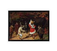 Artery8 Holbrook Beard His Majesty Receives Fox Framed Canvas Wall Art Print | Size: W24" x H32" Artery8 Multicolor W24" x H32"