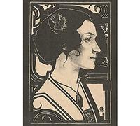 Artery8 Holst Portrait Unknown Woman Glass Design Illustration Unframed Wall Art Print Poster Home Decor Premium