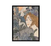 Artery8 Homecoming Dream Painting Framed Canvas Wall Art Print Georges de Feure in Blue | Size: W18" x H24" Artery8 Blue W18" x H24"