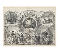 Artery8 Homer Merry Christmas Happy New Year Harpers Weekly Extra Large XL Wall Art Poster Print