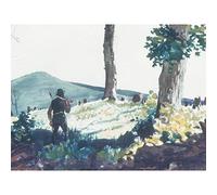 Artery8 Homer The Pioneer Painting Premium Wall Art Canvas Print 18X24 Inch