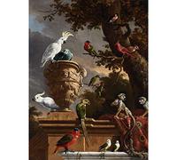 Artery8 Hondecoeter Menagerie Exotic Birds Parrots Painting Large Wall Art Poster Print Thick Paper 18X24 Inch
