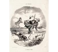 Artery8 Honore Daumier Le Chasseur Chasse La Chasse Premium Wall Art Canvas Print 18X24 Inch