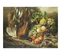 Artery8 Hoopstad Still Life Birds Gun Fruit Vegetables Premium Wall Art Canvas Print 18X24 Inch