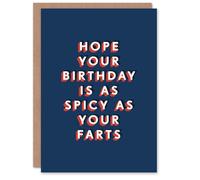 Artery8 Hope Your Day Spicy Like Your Farts Funny For Him Dad Father Birthday Card