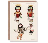 Artery8 Hopi Native People Drawings Art Card Hopi Kachinas