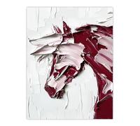 Artery8 Horse Modern Abstract Animal Thick Paint Living Room Extra Large XL Wall Art Poster Print
