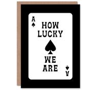 Artery8 How Lucky We Are Ace Of Spades Card Design Anniversary Card