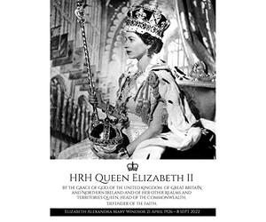 Artery8 HRH Queen Elizabeth II Coronation Portrait Commemorative Unframed Wall Art Print Poster Home Decor Premium