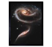 Artery8 Hubble Space Telescope Image 21st Anniversary A Rose Made Of Interacting Galaxies Arp 273 Cosmic Flower Formation UGC 1810 & UGC 1813 Pair Artery8 Black W12" x H16"