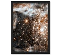 Artery8 Hubble Space Telescope Image 30 Doradus Nebula In Infrared Starbirth Region Globular Cluster In The Large Magellanic Cloud Galaxy Art Print Artery8 Black A4
