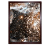 Artery8 Hubble Space Telescope Image 30 Doradus Nebula In Infrared Starbirth Region Globular Cluster In The Large Magellanic Cloud Galaxy Art Print Artery8 Brown A4