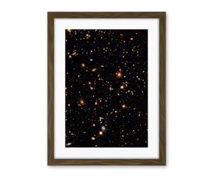 Artery8 Hubble Space Telescope Image A Look Into The Universe's Past Ultra Deep Field Near Infrared View Of Distant Galaxies Billions Of Light Years Away Artwork Framed Wall Art Print 18X24 Inch