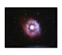 Artery8 Hubble Space Telescope Image AG Carinae Bright Luminous Blue Variable Celebrity Star w/ An Expanding Glowing Red Halo Ring Of Gas & Dust Art Artery8 Black A4