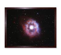 Artery8 Hubble Space Telescope Image AG Carinae Bright Luminous Blue Variable Celebrity Star w/ An Expanding Glowing Red Halo Ring Of Gas & Dust Art Artery8 Brown A4