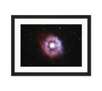 Artery8 Hubble Space Telescope Image AG Carinae Bright Luminous Blue Variable Celebrity Star With An Expanding Glowing Red Halo Ring Of Gas And Dust Artwork Framed Wall Art Print 18X24 Inch