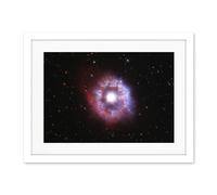 Artery8 Hubble Space Telescope Image AG Carinae Bright Luminous Blue Variable Celebrity Star With An Expanding Glowing Red Halo Ring Of Gas And Dust Artwork Framed Wall Art Print 18X24 Inch