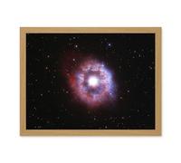 Artery8 Hubble Space Telescope Image AG Carinae Bright Luminous Blue Variable Celebrity Star With An Expanding Glowing Red Halo Ring Of Gas And Dust Artwork Framed Wall Art Print 18X24 Inch