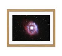 Artery8 Hubble Space Telescope Image AG Carinae Bright Luminous Blue Variable Celebrity Star With An Expanding Glowing Red Halo Ring Of Gas And Dust Artwork Framed Wall Art Print 18X24 Inch