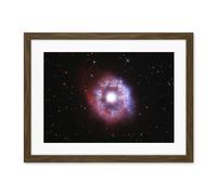 Artery8 Hubble Space Telescope Image AG Carinae Bright Luminous Blue Variable Celebrity Star With An Expanding Glowing Red Halo Ring Of Gas And Dust Artwork Framed Wall Art Print 18X24 Inch