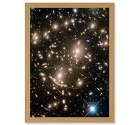Artery8 Hubble Space Telescope Image Asteroids In Hubble Frontier Field Abell 370 Galaxy Cluster Gravitational Lensing Asteroid Trails Artwork Framed A3 Wall Art Print