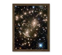 Artery8 Hubble Space Telescope Image Asteroids In Hubble Frontier Field Abell 370 Galaxy Cluster Gravitational Lensing Asteroid Trails Artwork Framed Wall Art Print 18X24 Inch