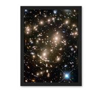 Artery8 Hubble Space Telescope Image Asteroids In Hubble Frontier Field Abell 370 Galaxy Cluster Gravitational Lensing Asteroid Trails Artwork Framed Wall Art Print 18X24 Inch