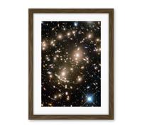 Artery8 Hubble Space Telescope Image Asteroids In Hubble Frontier Field Abell 370 Galaxy Cluster Gravitational Lensing Asteroid Trails Artwork Framed Wall Art Print 18X24 Inch