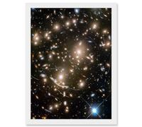 Artery8 Hubble Space Telescope Image Asteroids In Hubble Frontier Field Abell 370 Galaxy Cluster Gravitational Lensing Asteroid Trails Artwork Framed A3 Wall Art Print