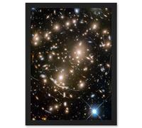 Artery8 Hubble Space Telescope Image Asteroids In Hubble Frontier Field Abell 370 Galaxy Cluster Gravitational Lensing Asteroid Trails Artwork Framed A3 Wall Art Print