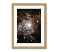 Artery8 Hubble Space Telescope Image Cepheid Variable Super Star RS Puppis Light Echo Phenomenon Bright Flashes In Nebula Artwork Framed Wall Art Print 18X24 Inch
