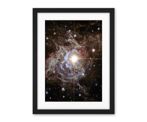 Artery8 Hubble Space Telescope Image Cepheid Variable Super Star RS Puppis Light Echo Phenomenon Bright Flashes In Nebula Artwork Framed Wall Art Print 18X24 Inch