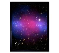 Artery8 Hubble Space Telescope Image Chandra Collaboration Composite Galaxy Cluster MACS J0025.4-1222 Pink Blue Dark Ordinary Matter Observations Art Artery8 Black A4