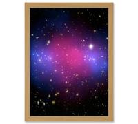 Artery8 Hubble Space Telescope Image Chandra Collaboration Composite Galaxy Cluster MACS J0025.4-1222 Pink Blue Dark Ordinary Matter Observations Art Artery8 Beige A4
