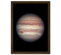 Artery8 Hubble Space Telescope Image Close-Up Portrait Of Jupiter Largest Planet Solar System Great Red Spot Anticyclone & Colourful Atmosphere Bands Artery8 Brown W12" x H16"