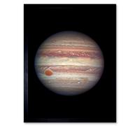 Artery8 Hubble Space Telescope Image Close-Up Portrait Of Jupiter Largest Planet Solar System Great Red Spot Anticyclone & Colourful Atmosphere Bands Artery8 Black W12" x H16"