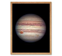 Artery8 Hubble Space Telescope Image Close-Up Portrait Of Jupiter Largest Planet Solar System Great Red Spot Anticyclone & Colourful Atmosphere Bands Artery8 Beige W12" x H16"