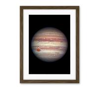Artery8 Hubble Space Telescope Image Close-Up Portrait Of Jupiter Largest Planet Solar System Great Red Spot Anticyclone And Colourful Atmosphere Bands Artwork Framed Wall Art Print 18X24 Inch