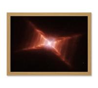 Artery8 Hubble Space Telescope Image Dying Star HD 44179 Red Rectangle Nebula w/ Rungs Of Gas & Dust Forming Ladder Like Structures Reflecting Light Artery8 Beige A4