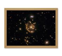 Artery8 Hubble Space Telescope Image Einstein Molten Ring Galaxy Phenomenon Gravitational Lensing Distant Galaxy Peak Epoch Starbirth Cosmic Evolution Artwork Framed A3 Wall Art Print