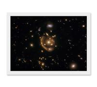 Artery8 Hubble Space Telescope Image Einstein Molten Ring Galaxy Phenomenon Gravitational Lensing Distant Galaxy Peak Epoch Starbirth Cosmic Evolution Artwork Framed A3 Wall Art Print