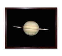 Artery8 Hubble Space Telescope Image Four Moon Transit Around Parent Planet Saturn Ring Plane Crossing w/ Titan Minas Dione Enceladus Art Print Artery8 Brown A4